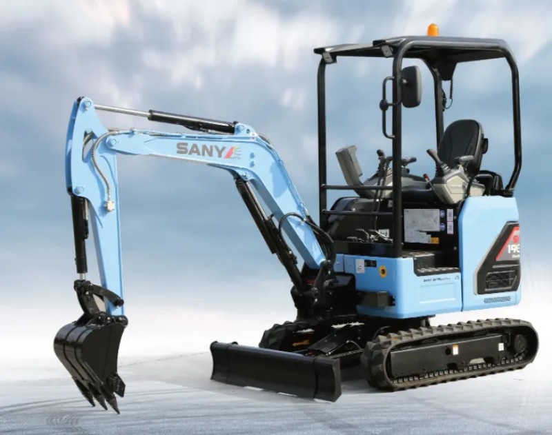 Máy đào điện siêu nhỏ SY35E: Trọng lượng toàn bộ 4300kg, dung tích xô 0,12m3, thân nhỏ, năng lượng lớn